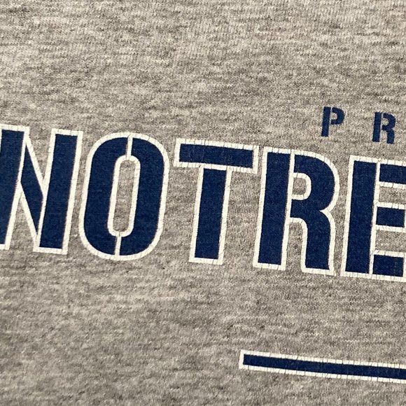 Briar Creek Vintage Notre Dame Gray T Shirt Long Sleeve Unisex Adult L - Picture 7 of 13
